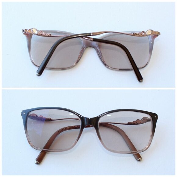 Loris Azzaro Accessories - Loris Azzaro rhinestones frame eyeglasses sun 55/15 AZ 35037 C03 made in France